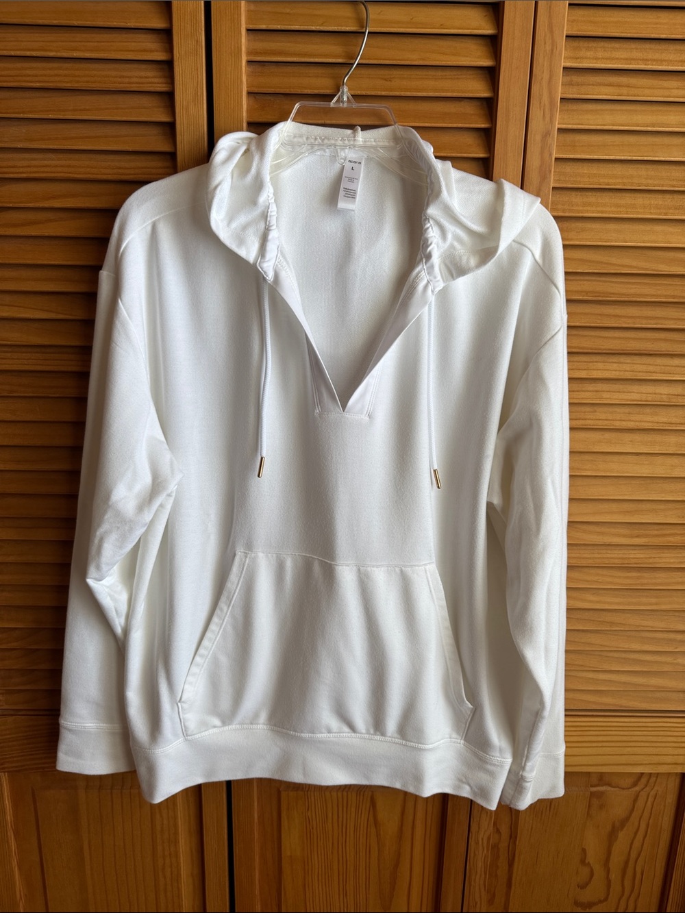 Apana White Women's Hoodie Sweater - Lightweight Pullover